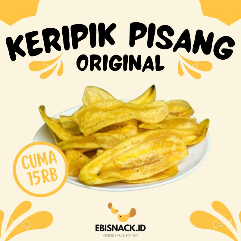 Jual Keripik Pisang Original Kripik Pisang Rasa Original 250g