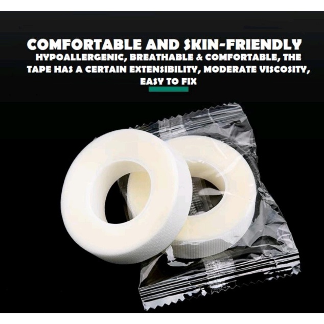 Micropore Plester Roll Tape Eyelash Extension Tanam Bulu Mata Palsu Eyelashes Eyetape Refill Rolltape Dispenser Kertas Plastik Cutter Isopore Medical Bulumata