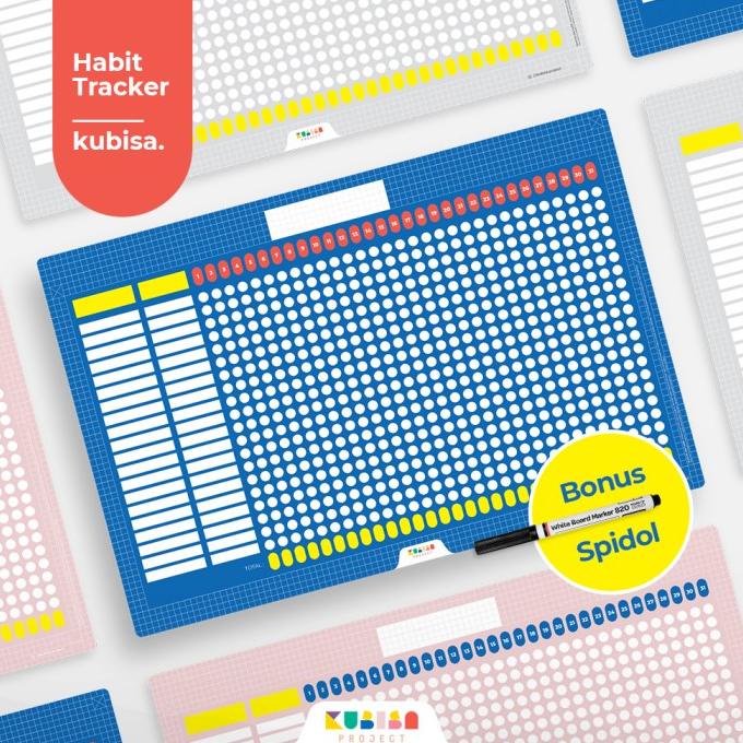 

Wall Planner / Habit Tracker A3+ (Bonus Spidol) | Kubisa Project