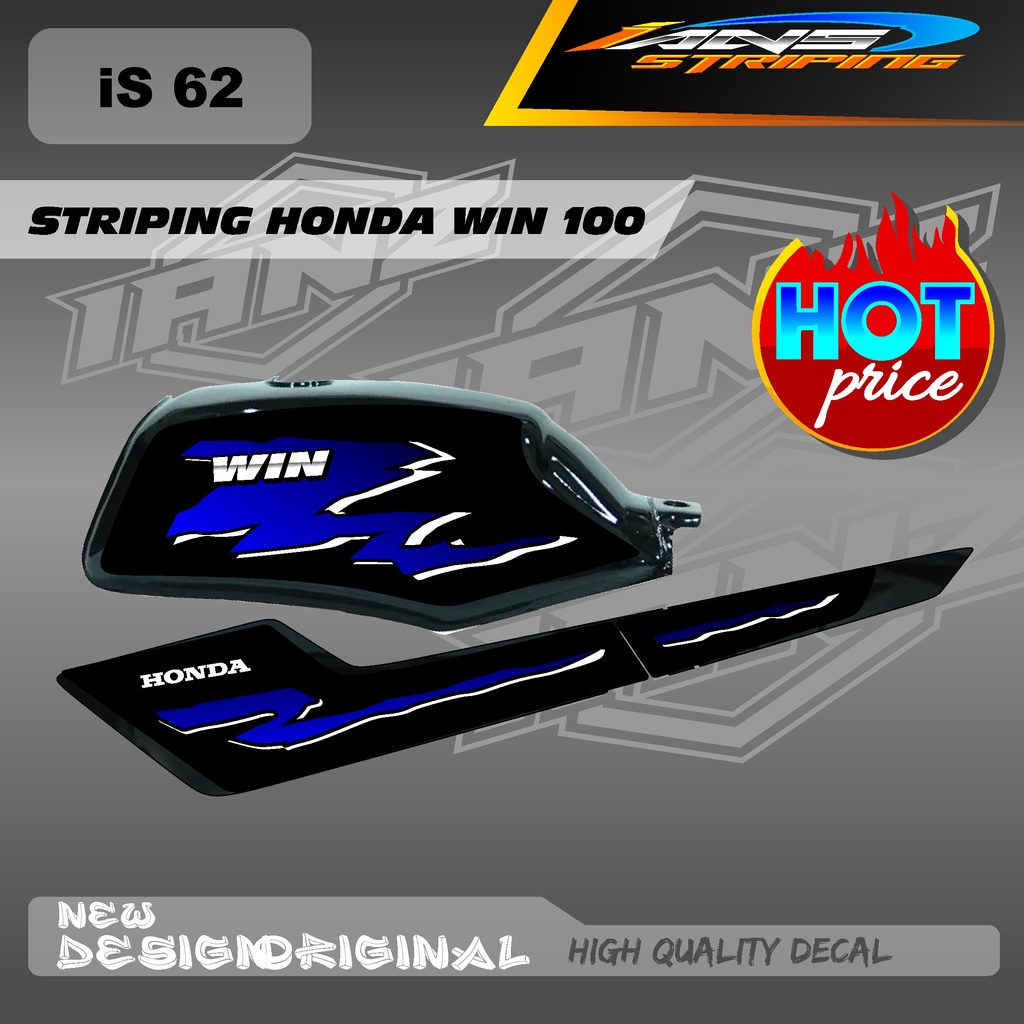 DECAL STRIPING BODY + TANGKI WIN100 CUSTOM HOLOGRAM / NON HOLOGRAM IS62