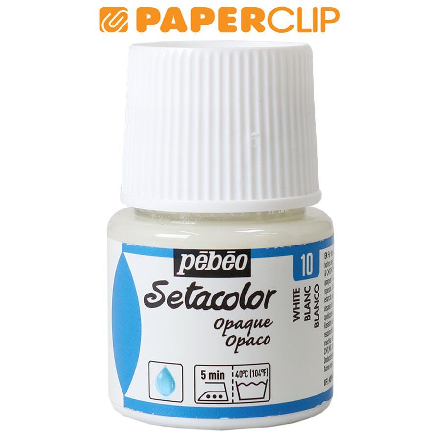 

PEBEO SETACOLOR OPAQUE FABRIC PAINT MATT 45ML 295-010 WHITE