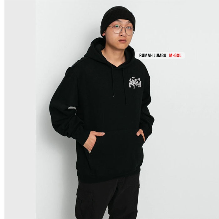 SWEATER HOODIE BLACK KING OVERSIZE M -6XL SWITER BIG SIZE