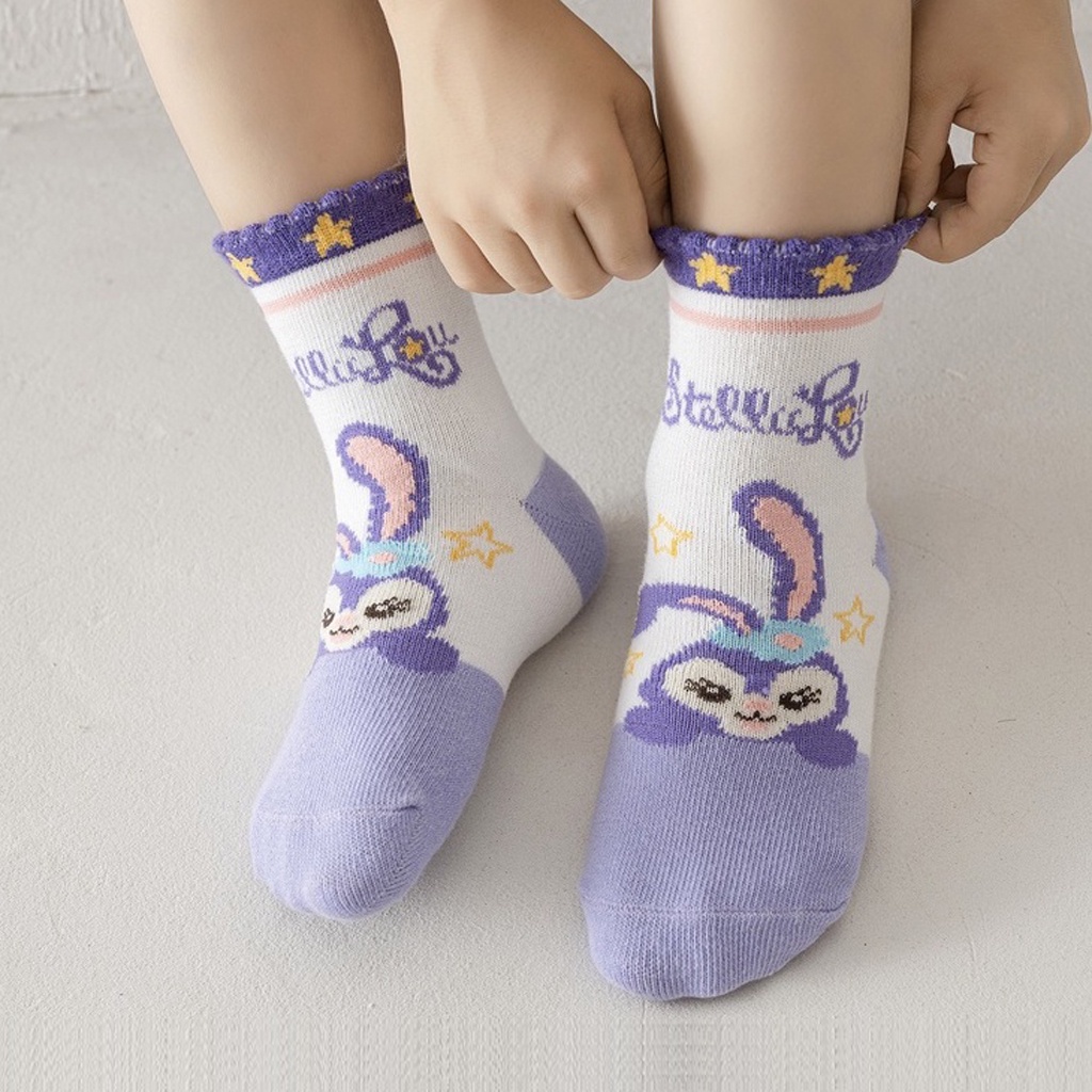 ☀INDOLAND☀ Kaos Kaki Anak Motif Stella Lou Kaus Kaki Bayi Kelinci Lucu KK061