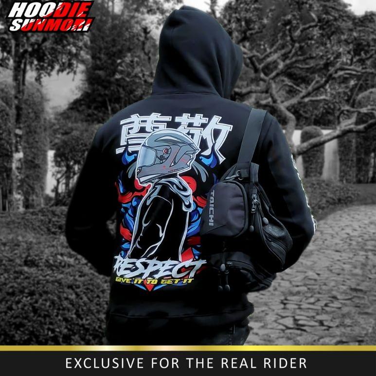 ♞ New Arrival Jaket Hoodie Sunmori Japanese Rider Warna Hitam Pria ⇪