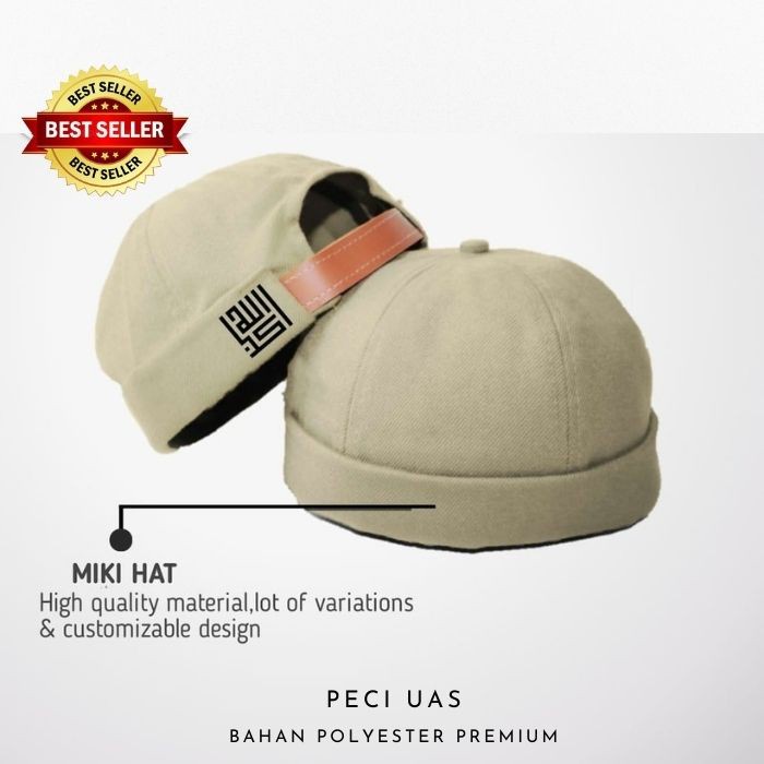 TOPI PECI CUSTOM HIJRAH / MIKI HAT / MIKI HAT CUSTOM / MIKIHAT DEWASA / PECI UAS