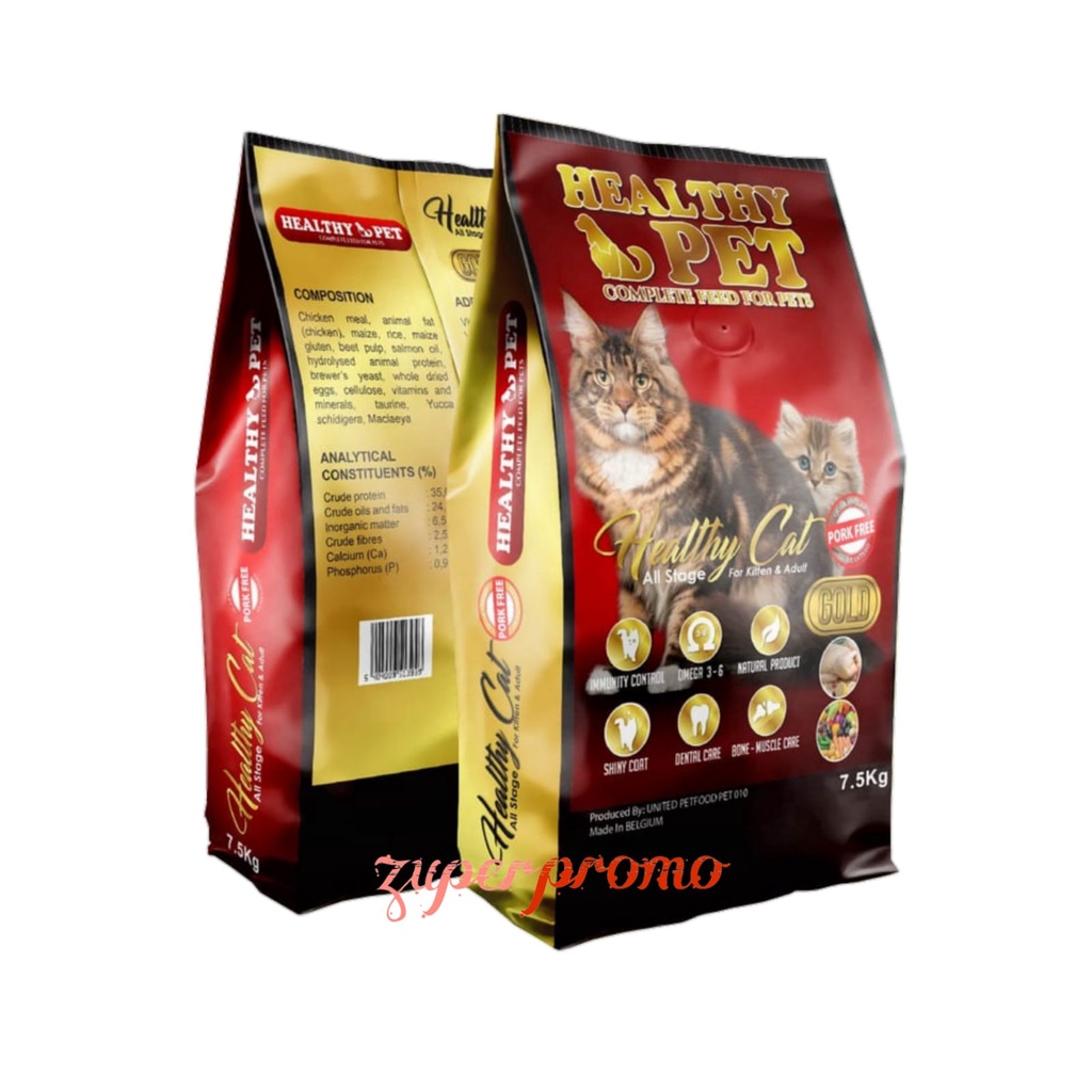 Healthy Cat Gold All Life Stages 7.5kg / Healthy Cat Gold ALS / Makanan Kucing Semua Usia