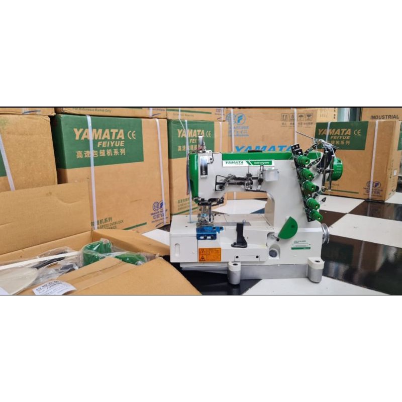 Original Termurah | Mesin Overdeck Yamata Feiyue Hijau Lengkap Meja Kaki dan Dinamo