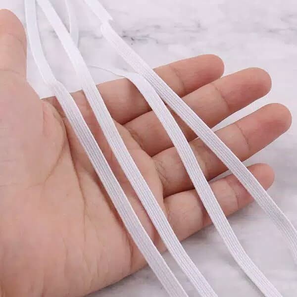 Perkakas 1 Roll Karet Elastis 1 Cm / Karet Kolor / Karet Baby Hitam Putih