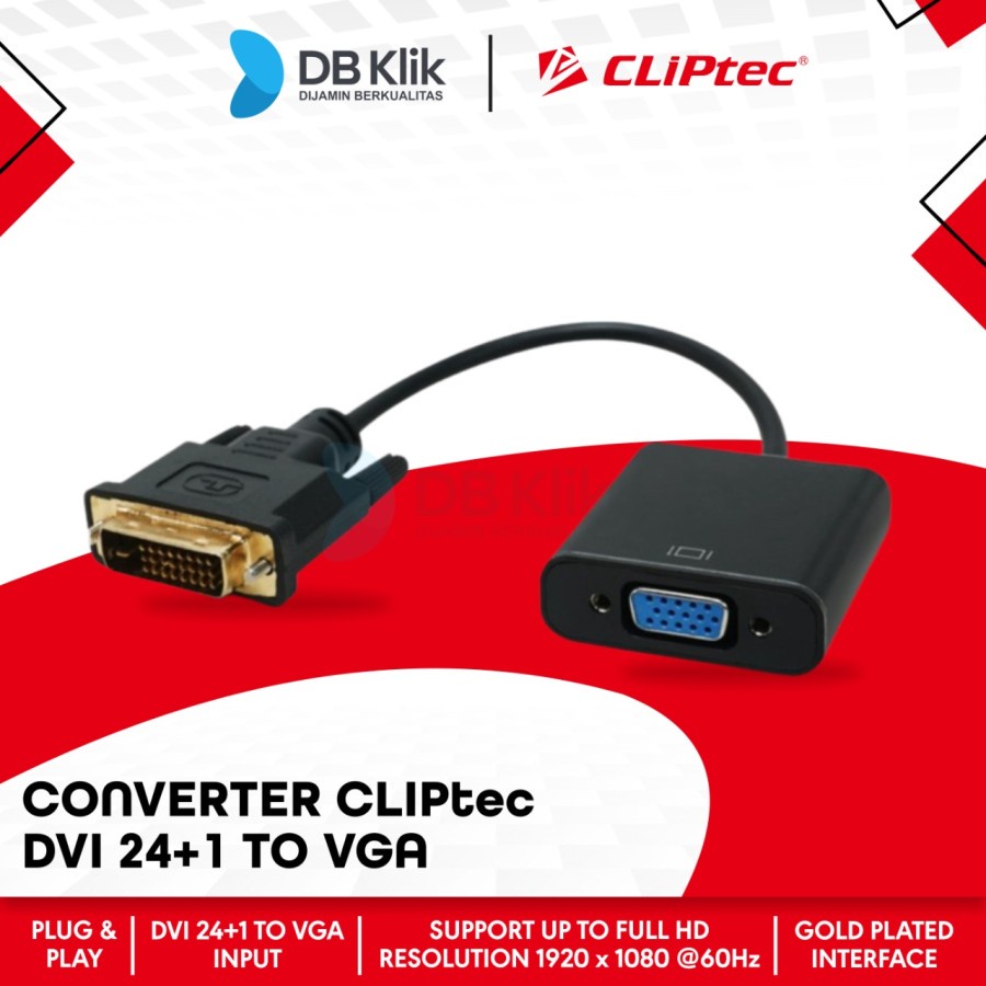 Converter Kabel CLIPtec CL-CC D1V DVI 24+1 To VGA