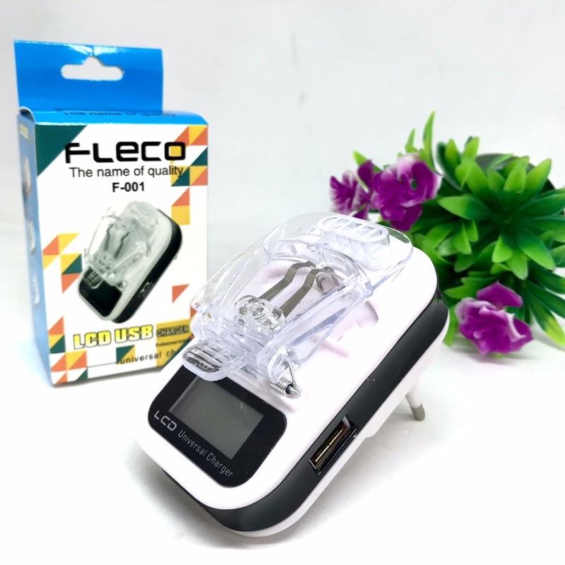 DESKTOP LCD FLECO F001 ORIGINAL WITH USB OUTPUT POWER ADAPTOR CASAN KODOK ASLI FLECO BY SMOLL