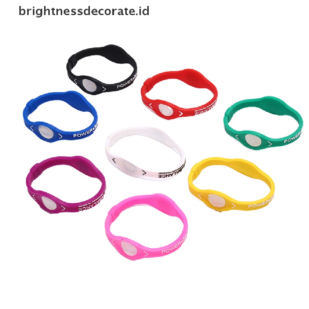 [Birth] Power Balance Energi Gelang Kesehatan Untuk Olahraga Gelang Tangan Ion Silikon Band Hadiah [ID]