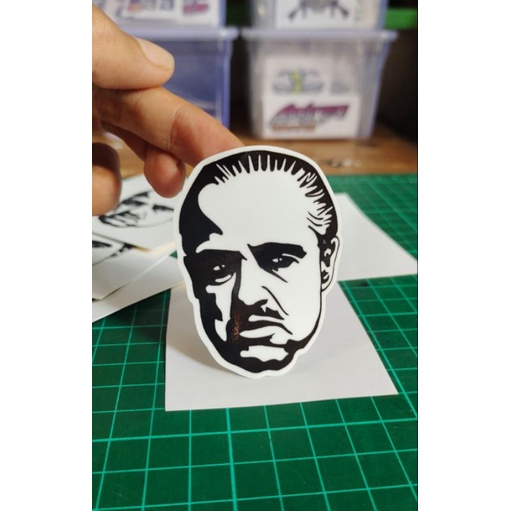 

stiker print mafia Godfather custom stiker murah keren lucu