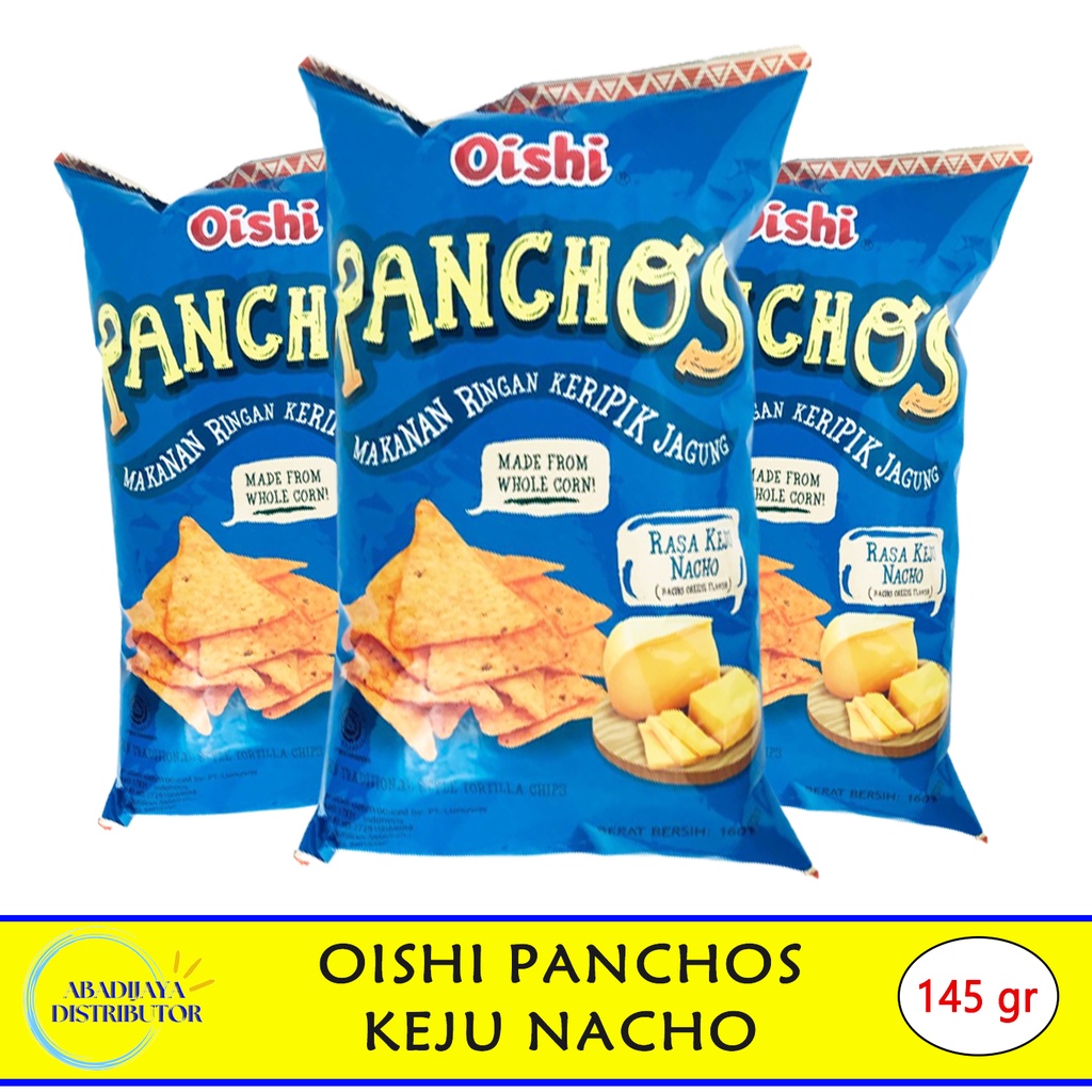 

Oishi Panchos Naco Cheese 160gr Cemilan Keripik Jagung Rasa Keju Nacho