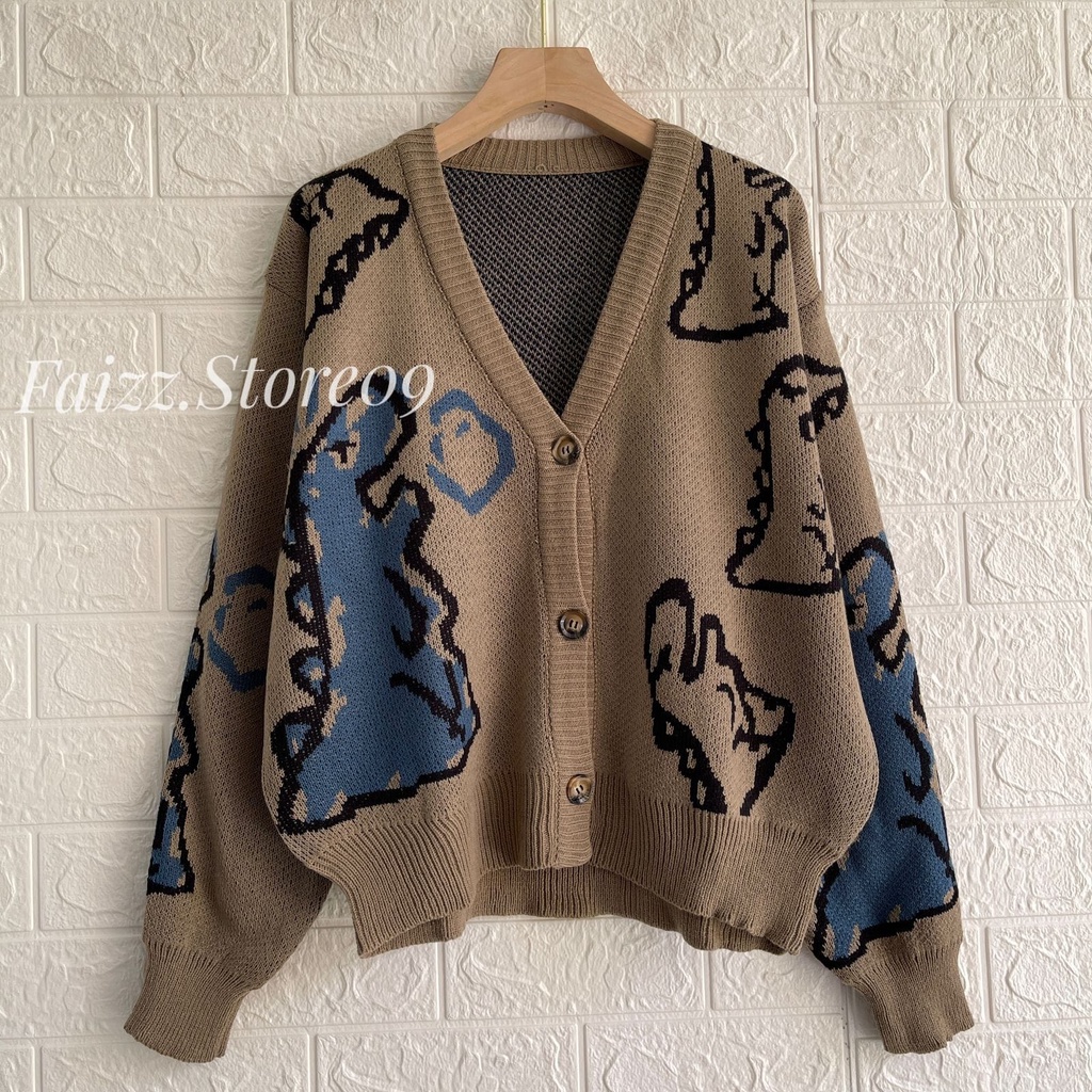 Dino cardigan korean style jisoo bp knitwear unisex