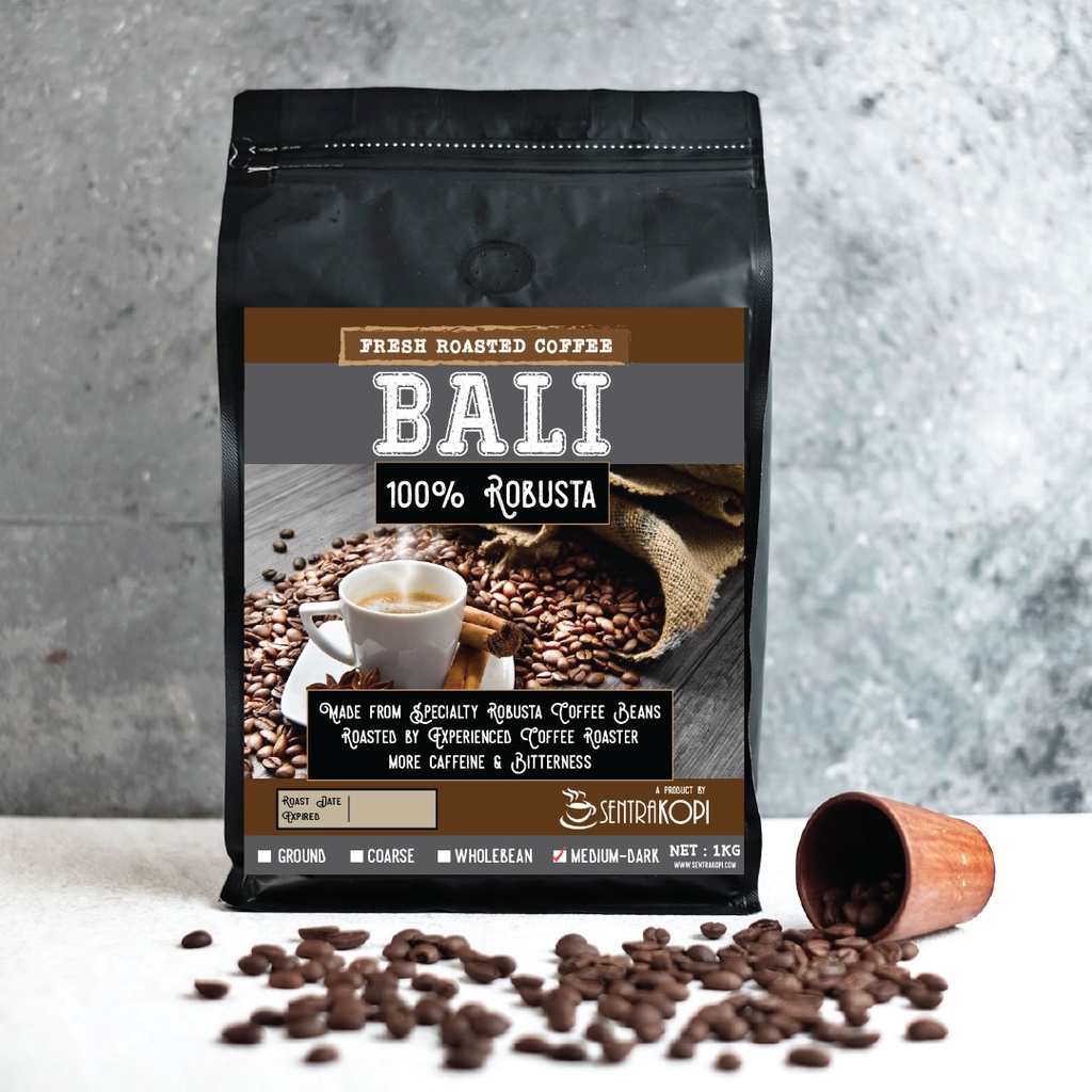 

Sentra Kopi Robusta Bali 1KG - Bubuk / Biji - Kopi Murni Asli Premium Robusta Coffee 1 kg