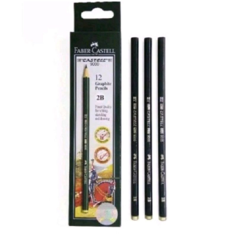 

1 Pack (12 Pcs) Pensil Kayu Faber Castell 2b