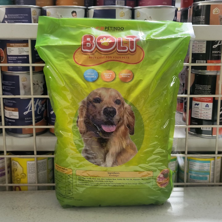 ( 5 PCS ) Makanan Anjing Bolt Dog Lamb Flavour Kemasan 1KG