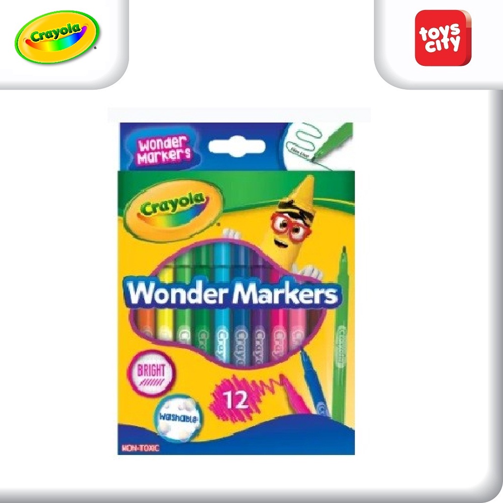 

Crayola 12 Colors Wonder Markers - Bright and Washable - Spidol Warna