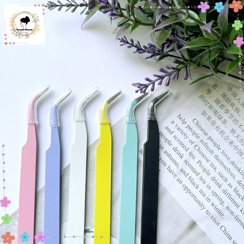 

Tweezer Pinset Bengkok Penjepit Stiker Journal Macaroon