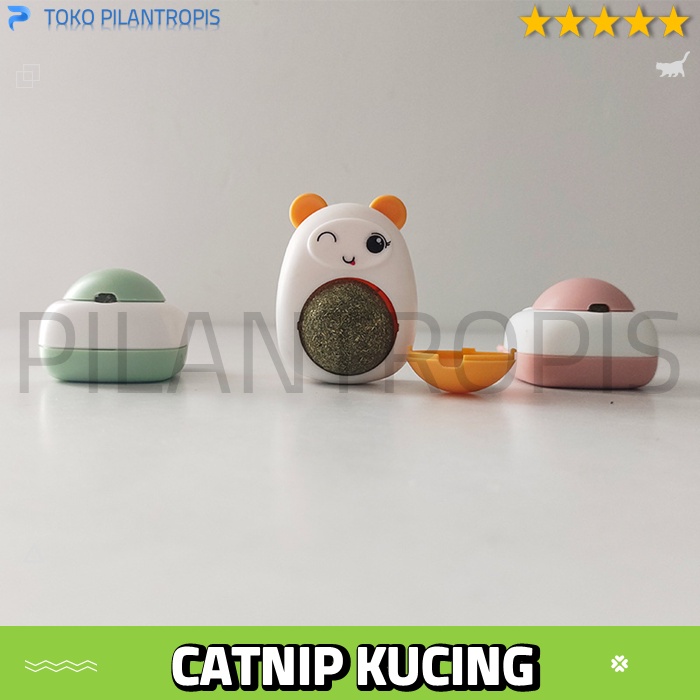 BOLA CATNIP KUCING BALL TEMPEL PUTAR AVOCADO CATMINT MAINAN BUAT KUCING RELAKSASI ANTI STRESS DI RUMAH