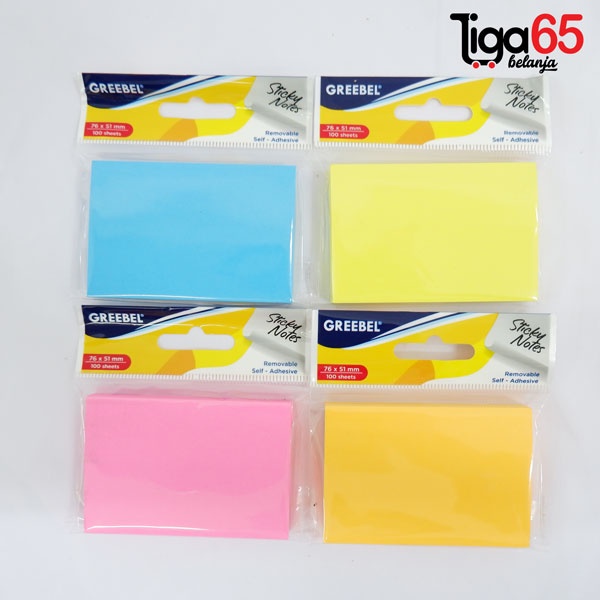 GREEBEL Memo Tempel Sticky Notes Berbentuk Lucu/GREEBEL STICKY NOTE 1W1M.76.51.100