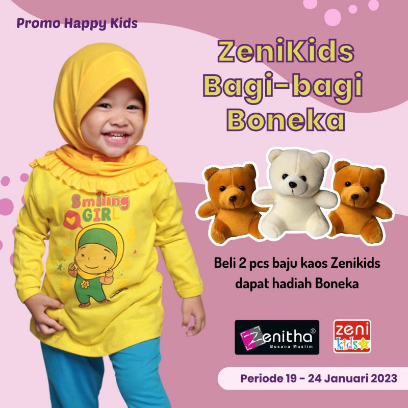 Boneka Teddy Hadiah Untuk Pembelian Kaos Zenikids