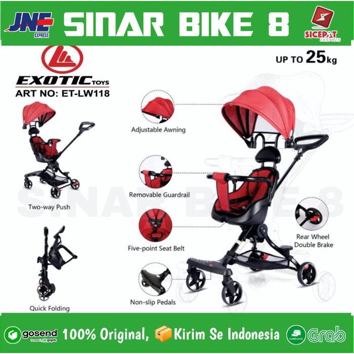 Kereta Dorong Magic Stroller Exotic LW 118 Bisa Bolak Balik