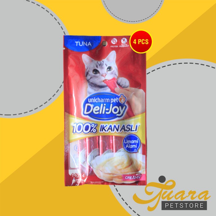 Snack Kucing Deli Joy Creamy Cat treat Cemilan 14 Gram