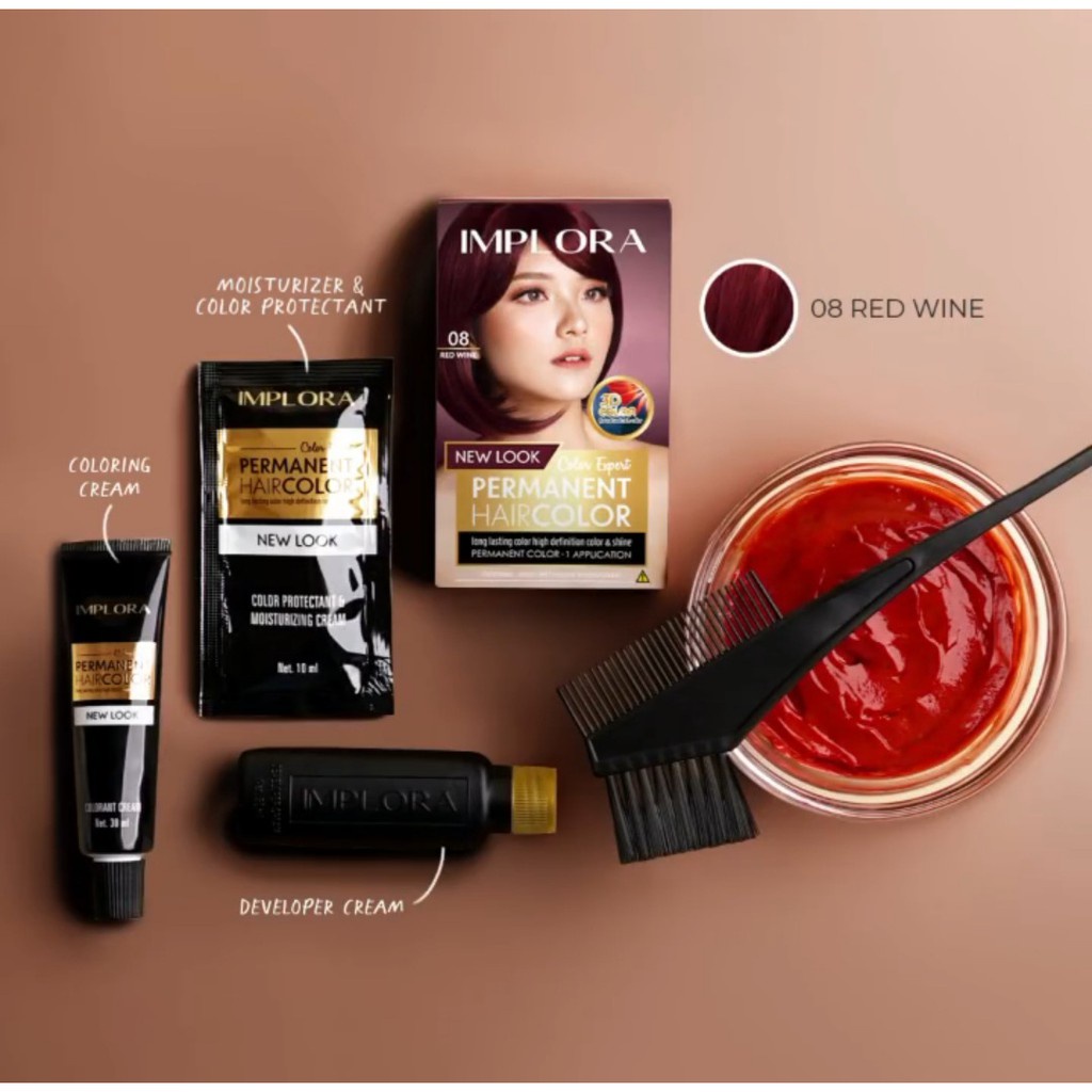 IMPLORA Hair Color - IMPLORA Cat Rambut Tersedia 12 Warna Terbaru