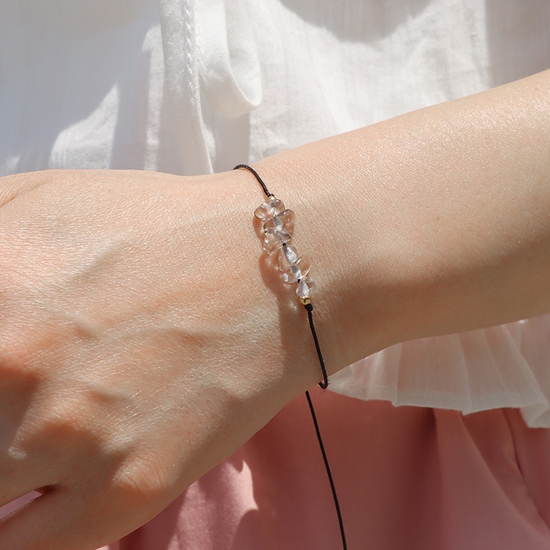 GT Gelang Tiny 6 Batu Alam Pecah Super Simple Cute Tiger Eye