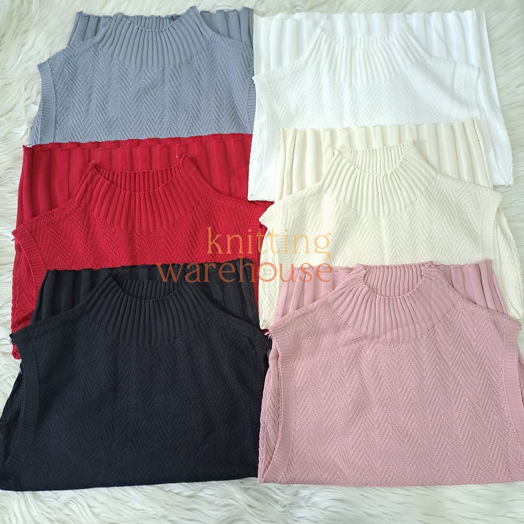 Dinda Tank Top Knit - Korean Style Rajut Atasan Wanita Import TM (83155)