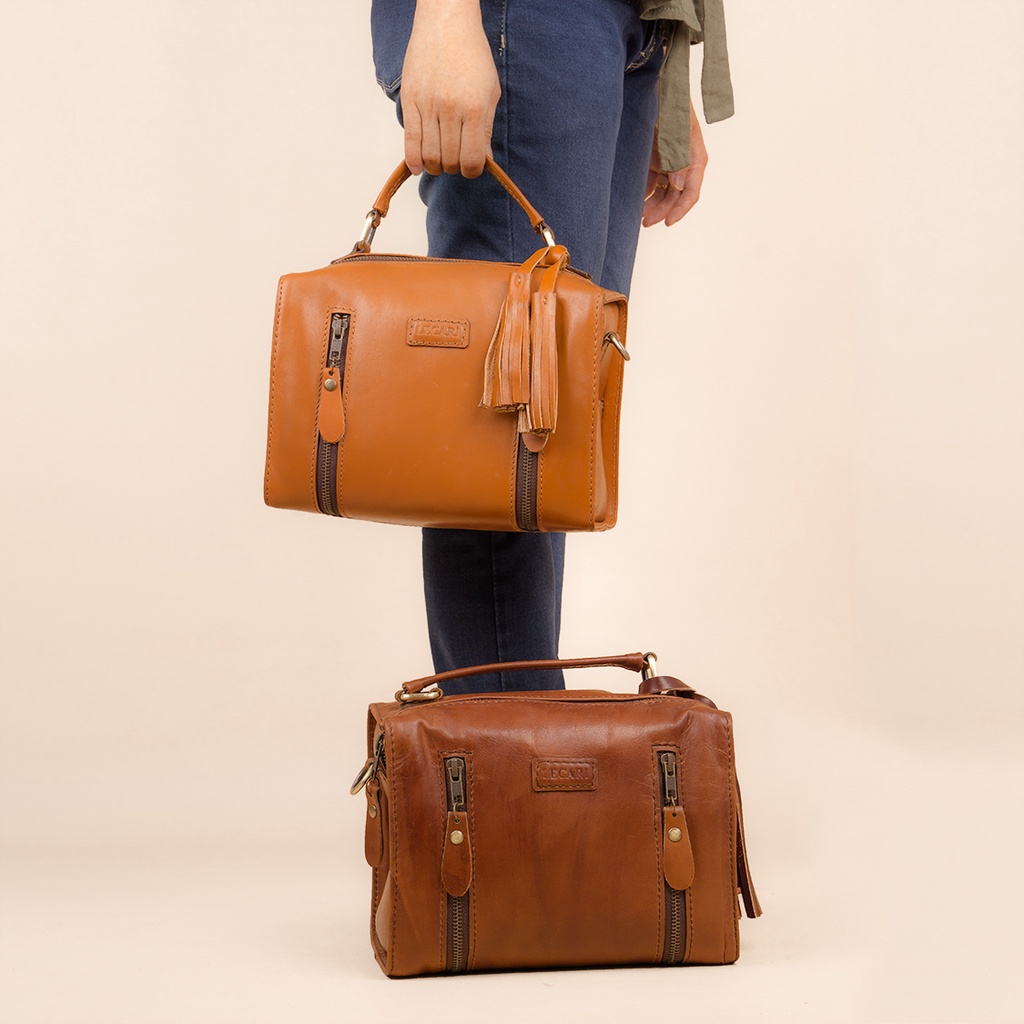 Lecari Lotus Duffel Bag Genuine Leather