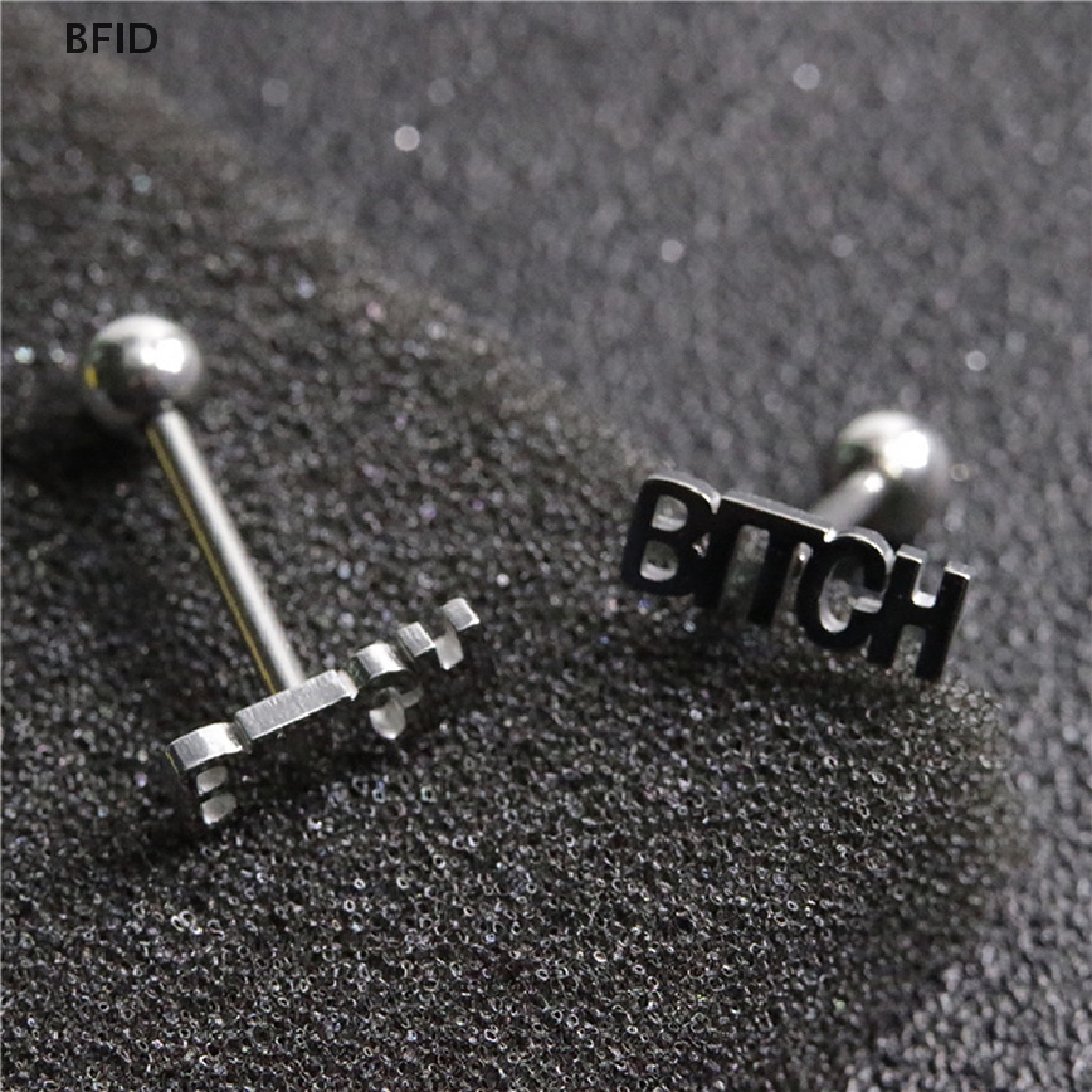 [BFID] Punk Stainless Steel Finger Kiss Tongue Rings Perhiasan Cincin Barbel Tubuh [ID]