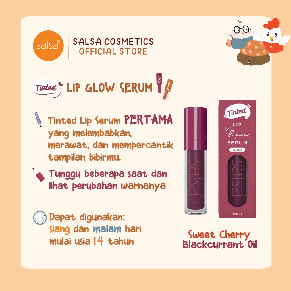 SALSA Tinted Lip Glow Serum / Lip Serum Tinted / Lip Gloss Serum