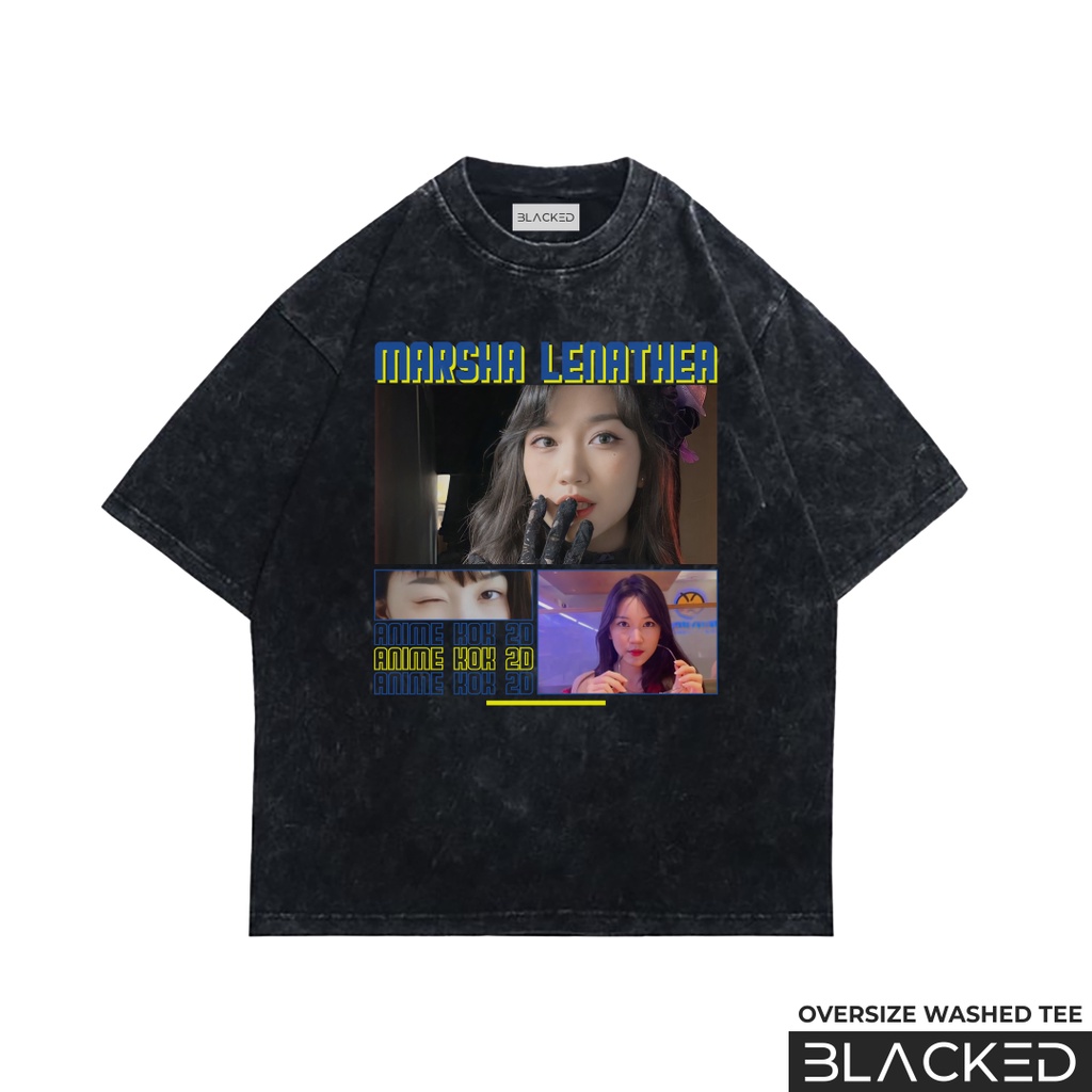 KAOS JKT48 MARSHA LENATHEA OVERSIZE / STONEWASH / OVERSIZED WASHED TEES / BAJU OVER SIZE JKT48