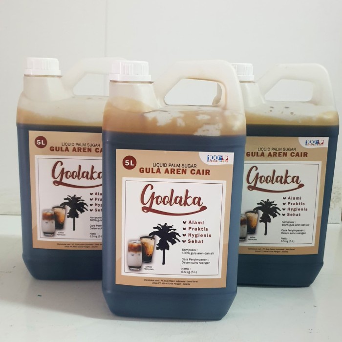 

GULA AREN CAIR 5LT / BROWN SUGAR SYRUP / PALM SUGAR / GOOLAKA / READY