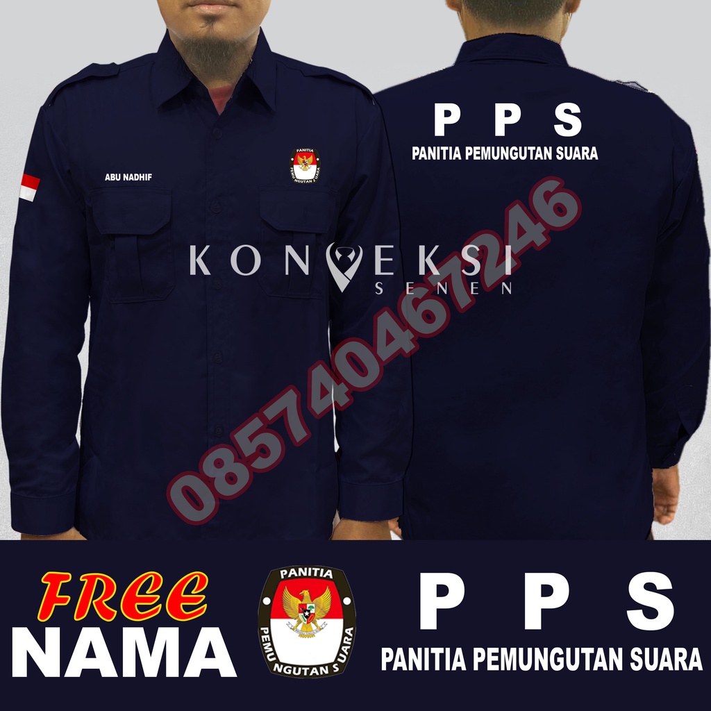 Kemeja PPS baju PPS seragam PPS | kemeja panitia pemungutan suara | seragam kerja PPS