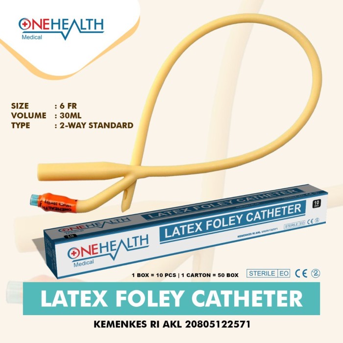 Onehealth Gea Foley Catheter Latex 2 Way / Folley Kateter Selang Urine