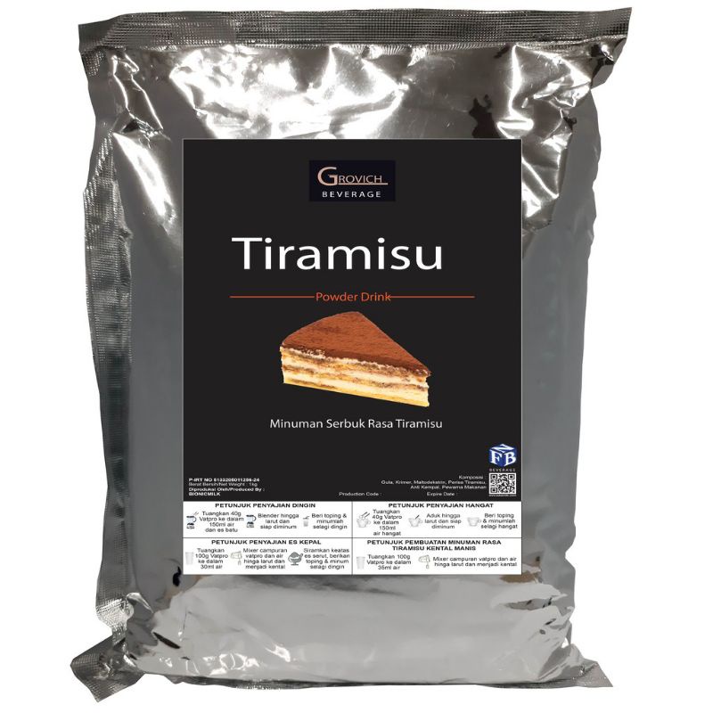 

Bubuk Minuman Premium Tiramisu 1 Kg Minuman Bubble kekinian latte Drink PREMIUM Rasa Tiramisu