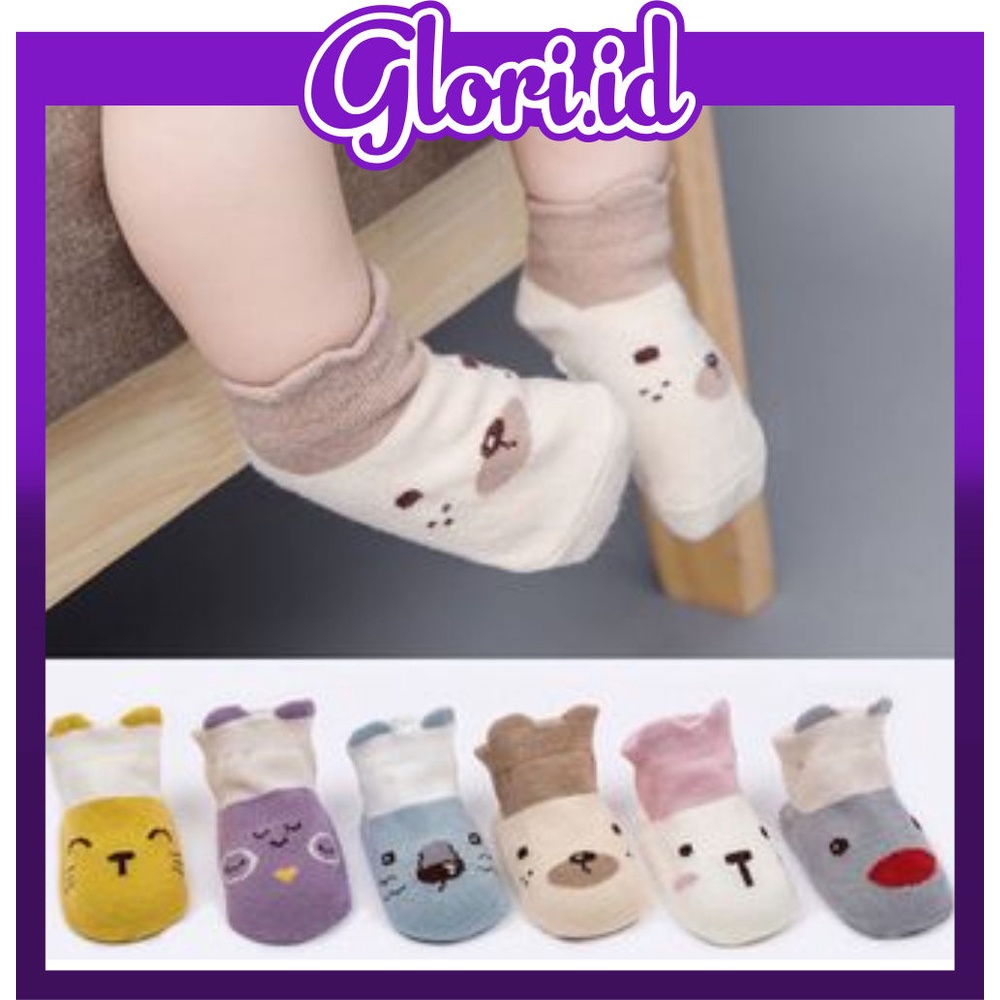 GLORI.ID Kaos Kaki Anak Dengan Antislip / Kaos Kaki Bayi 0-3 Tahun KK035