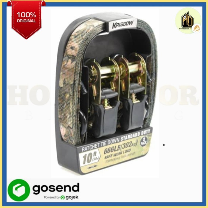 Tali Krisbow Tali Pengikat Barang Tie Down - Army / Ratchet Tie Down