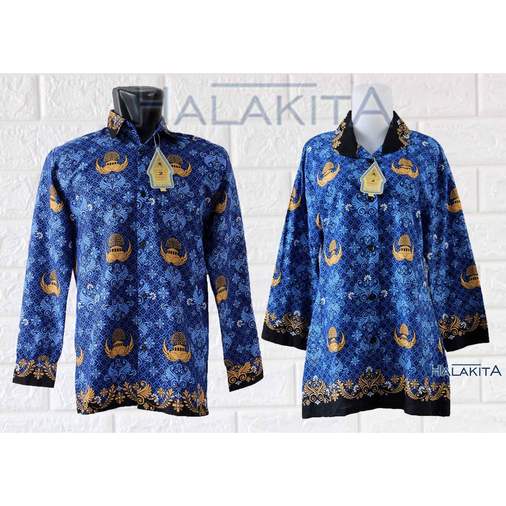 

Batik Korpri Kerah Hitam Terbaru 2022 Bahan Sritex - Promo Baju Korpri Pria Wanita - Seragam Korpri