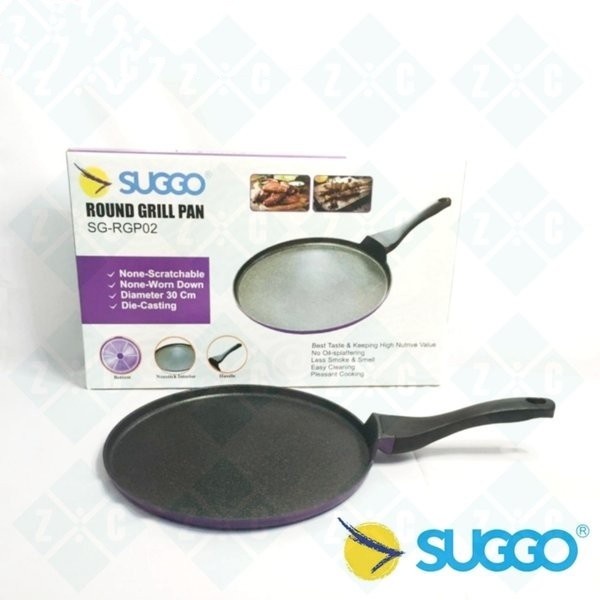 Teflon pizza SUGGO anti lengket tebal Round Grill Pan Pizza Pan - 30cm