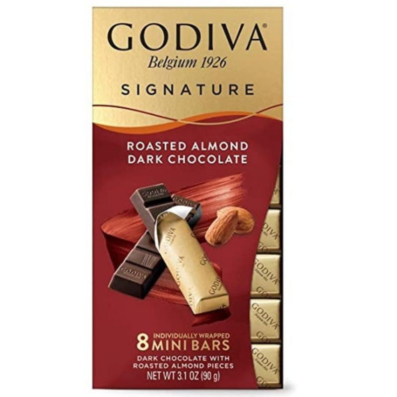 coklat godiva roasted almond dark chocolate
