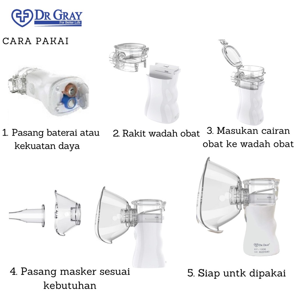 Nebulizer Ultrasonik [DR GRAY]/Alat Terapi Pernafasan Asma/KF-1006