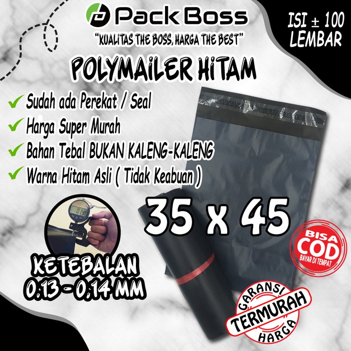 

Alp Polymailer Hitam 35 X 45 Cm (99-100 Pcs) Langsung Pabrik Berperekat