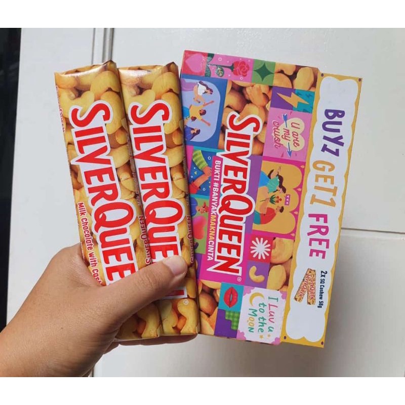 

COKLAT SILVERQUEEN ORIGINAL || COKLAT BATANG SILVER QUEEN BUT 1 GET 1 FREE