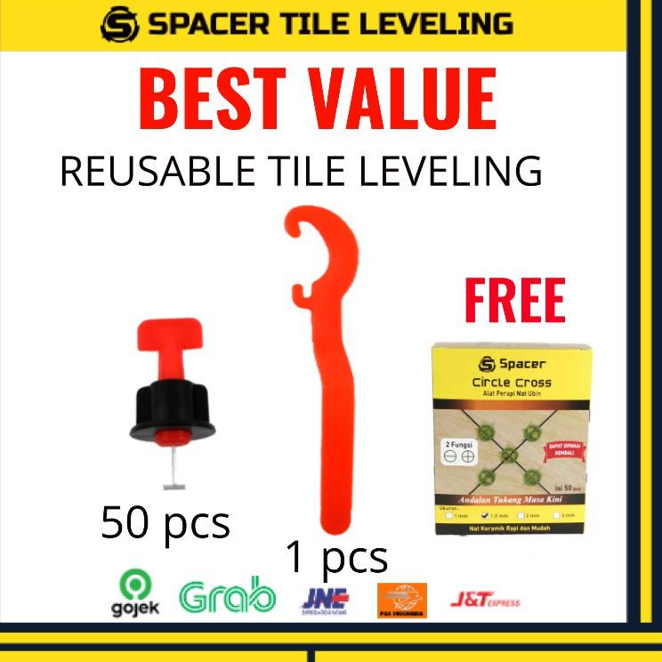 ☞ RTL REUSABLE TILE LEVELING MODEL PUTAR ISI 50 PCS/ALAT MERATAKAN NAT KERAMIK DAPAT DI PAKAI BERULA