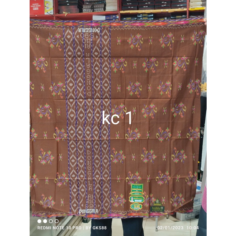 Sarung donggala S90 MST sutra motif kembang