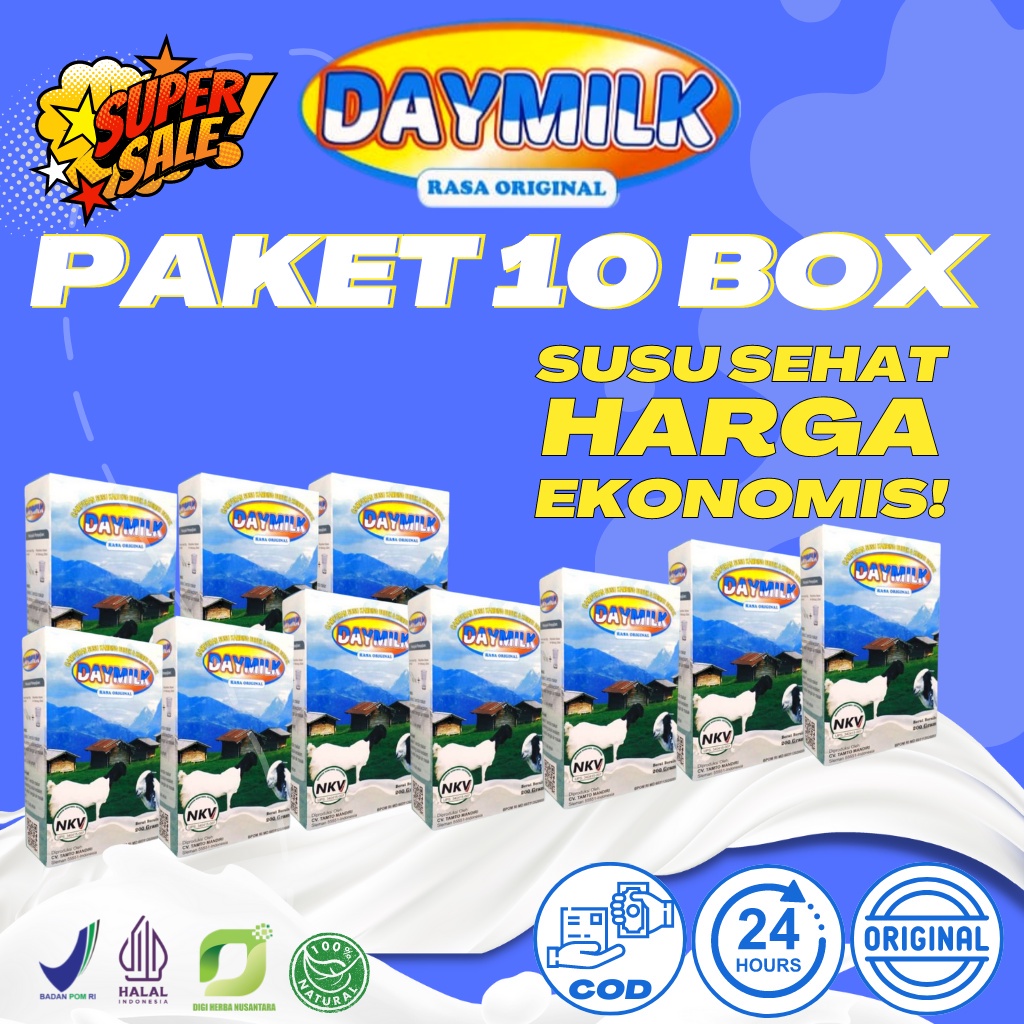 Susu Kambing Etawa Daymilk Paket 10 box - ORIGINAL